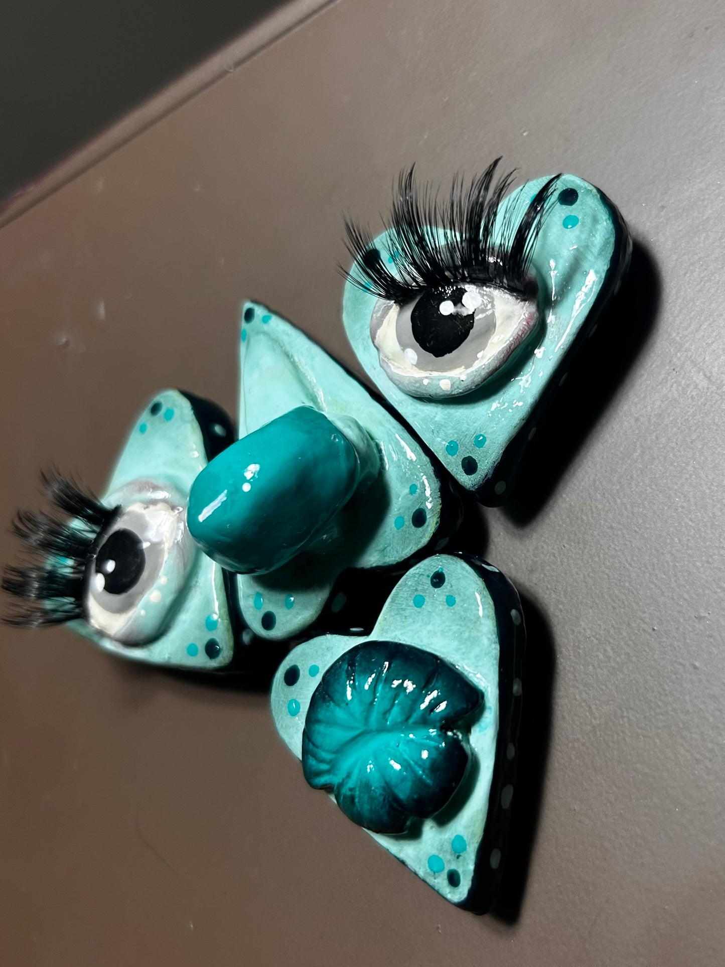 Turquoise Clown Magnet Set