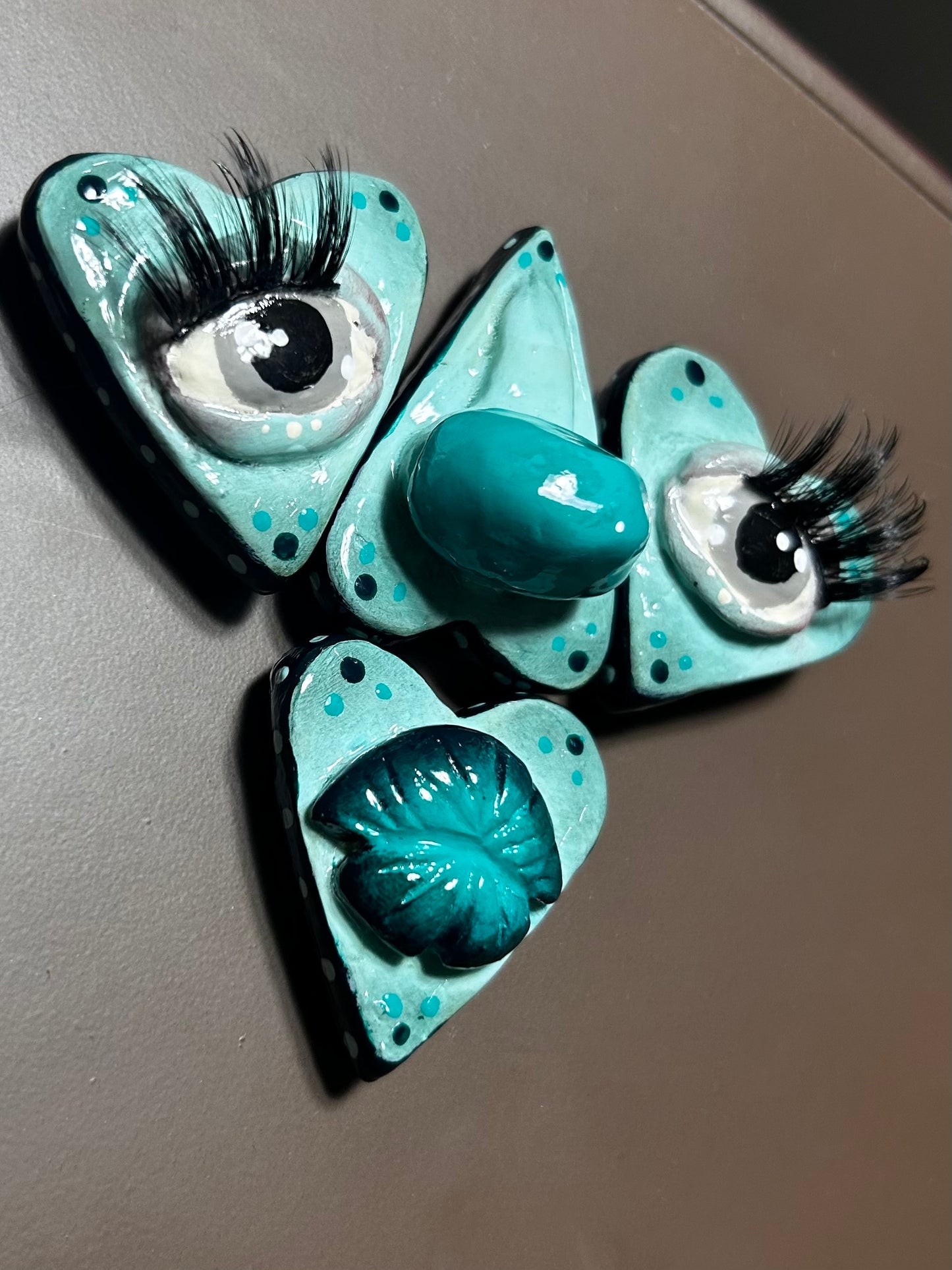 Turquoise Clown Magnet Set